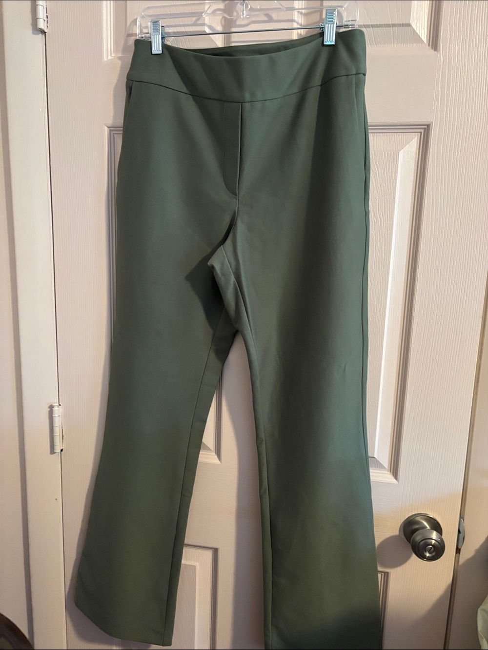 Margaret M Olive Green Boot Cut Pants